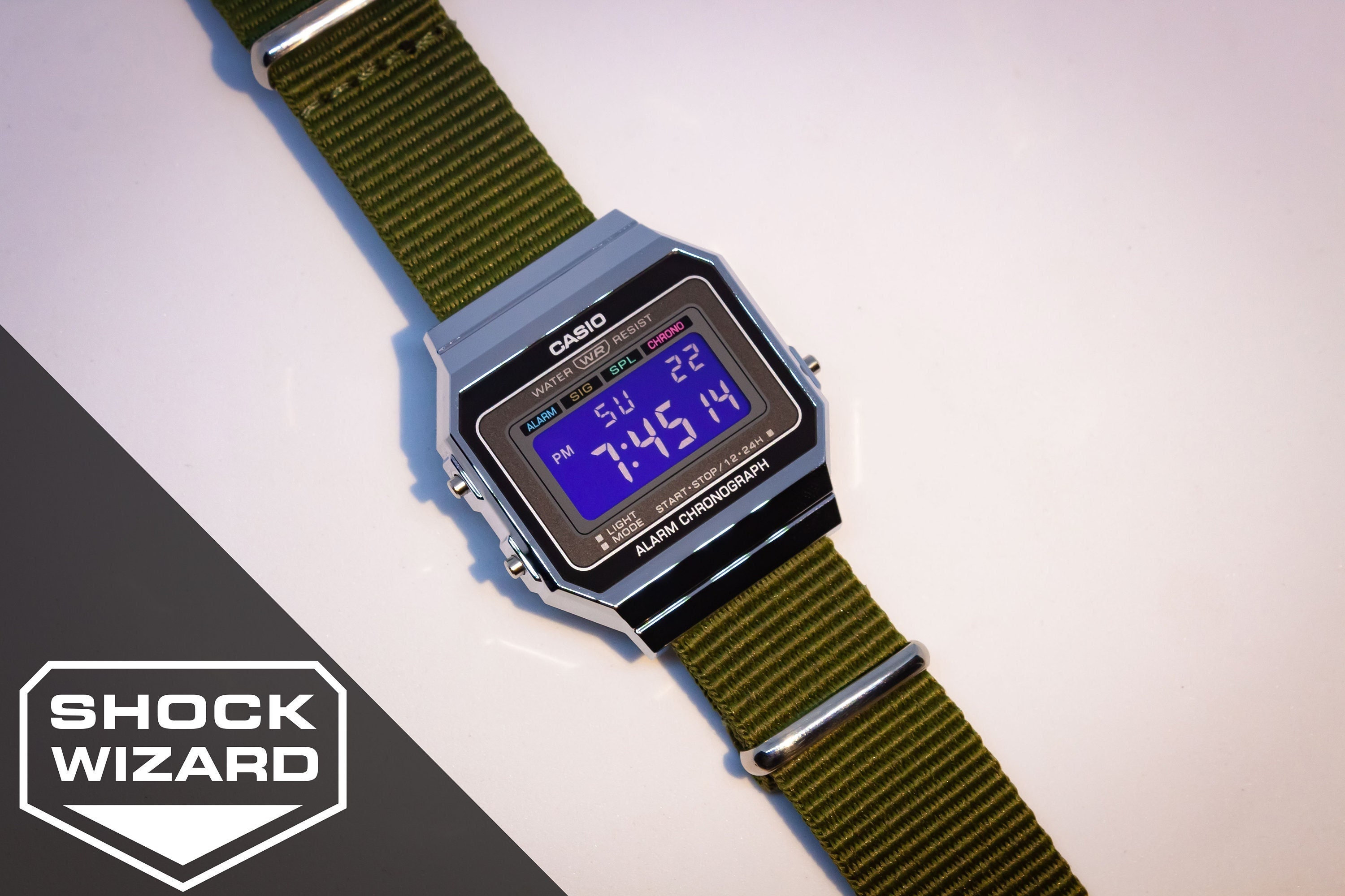 Custom Casio A700 - Modded Watch w/ Negative Purple Display 