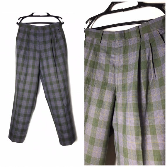 plaid pants vintage