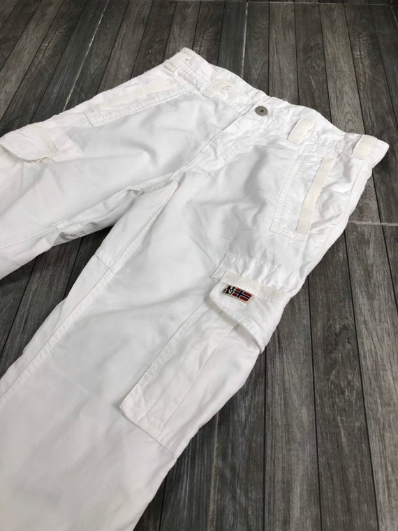 Vintage NAPAPIJRI cargo pants white army pants