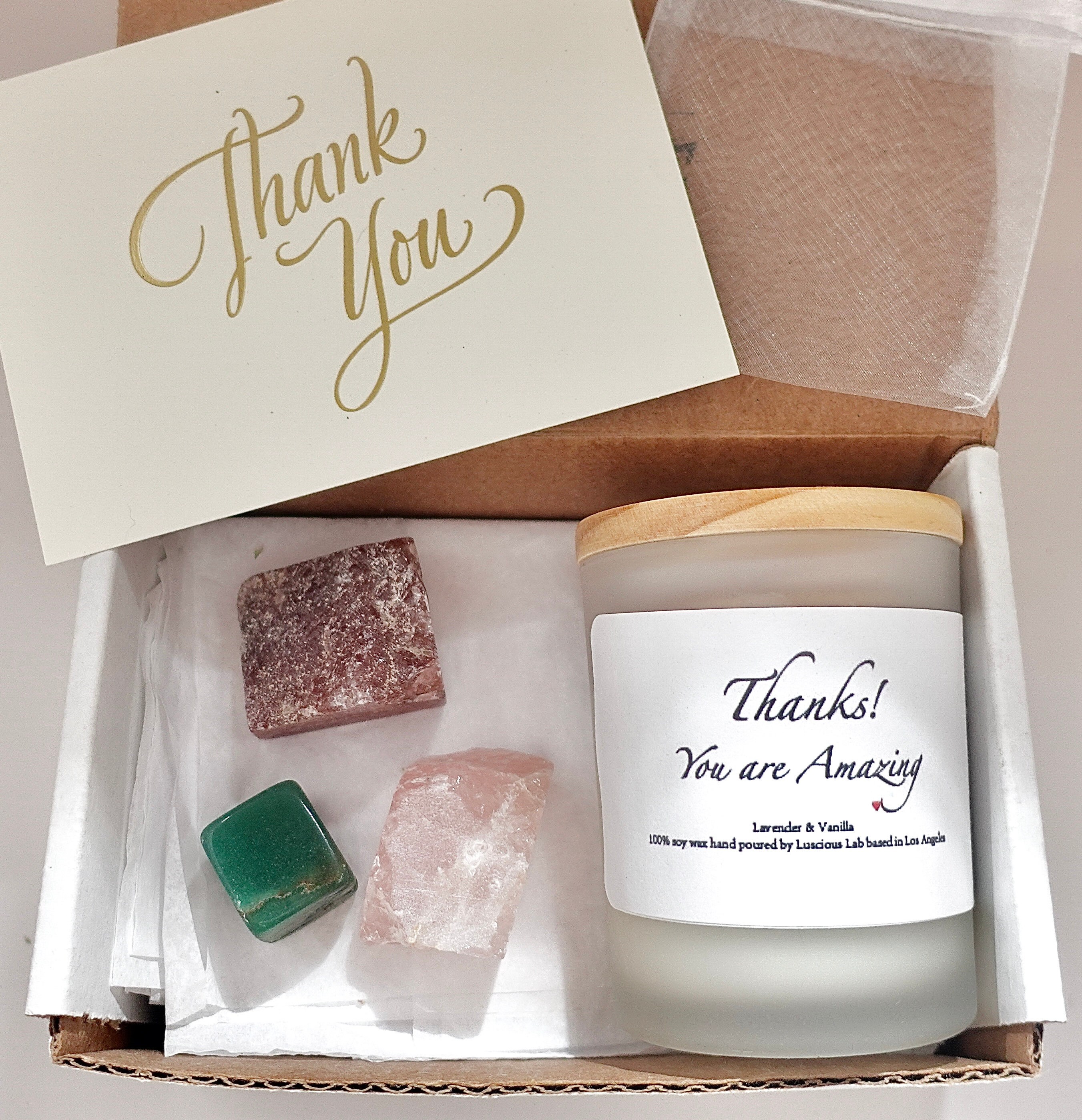 Thank You Candle Gift Box Thank You Candle Appreciation Etsy