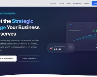 Consulting Website Template | Dark Hero, Glass Cards (HTML CSS JS)