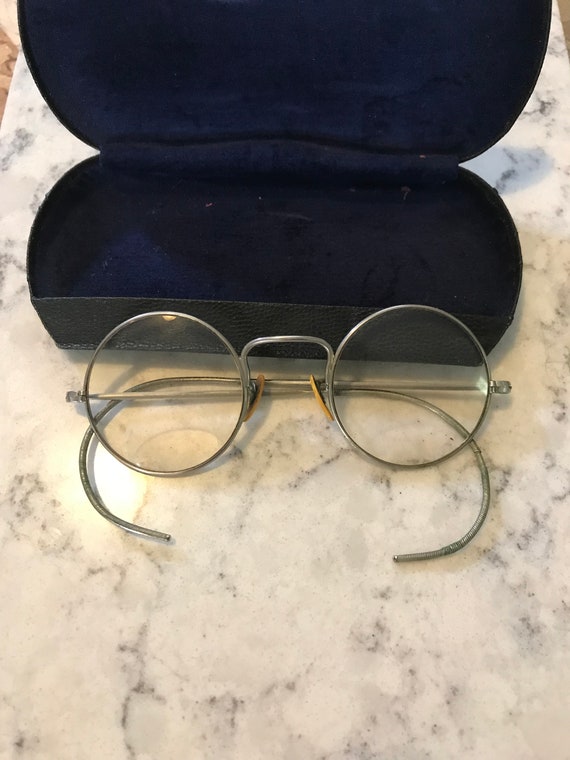 1930s Silvaline Round Bifocal Eye Glasses (John Le