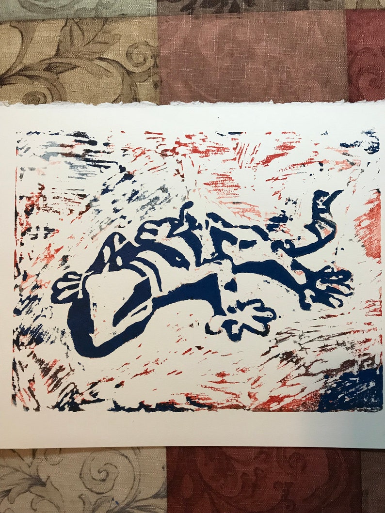print art lizard