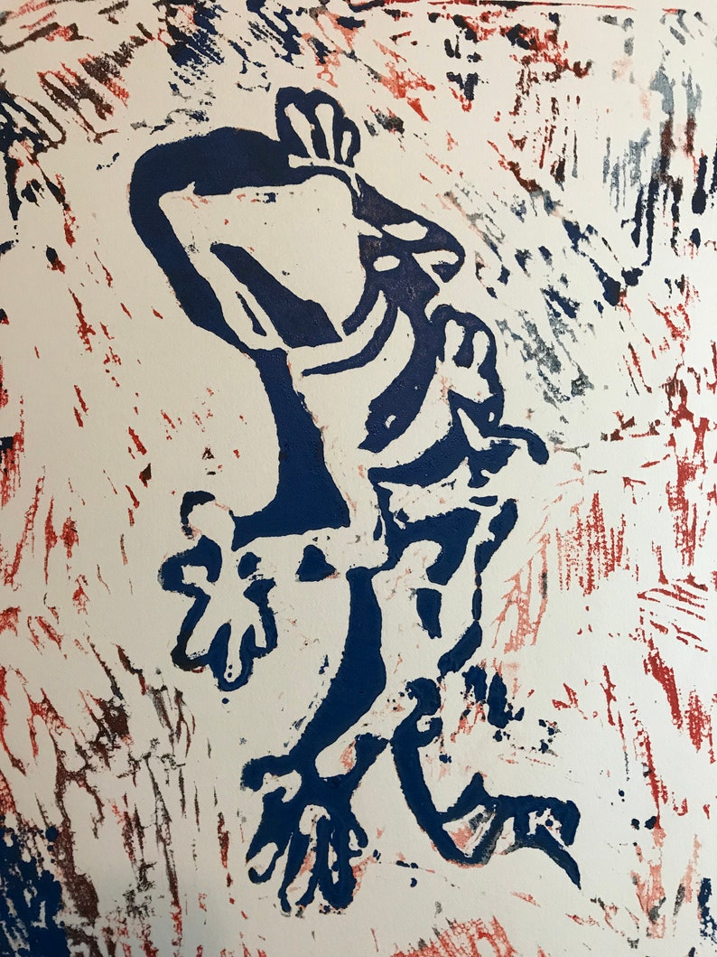 print art lizard