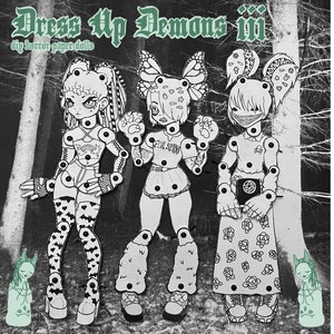 Printable Horror Paper Dolls, Dress Up Demons III -- DIY Articulated Gothic Paperdolls