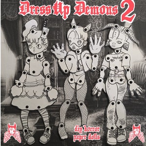 Printable Horror Paper Dolls, Dress Up Demons II -- DIY Articulated Gothic Paperdolls