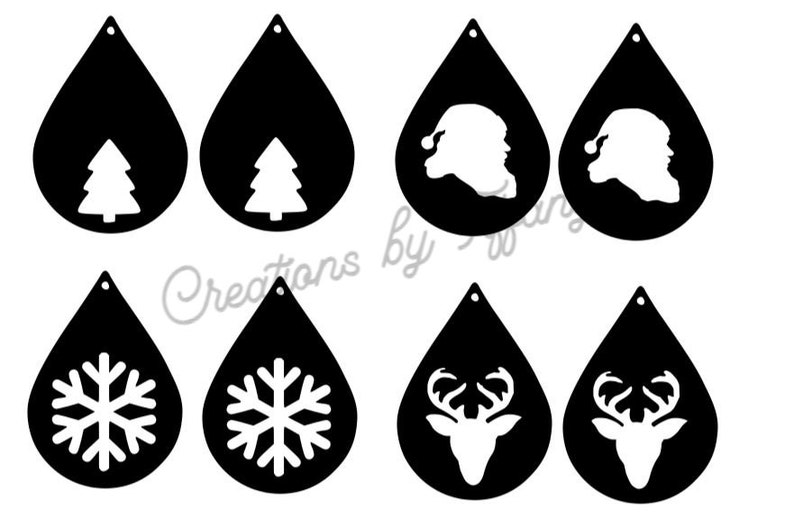 Download Christmas Earring SVG file | Etsy