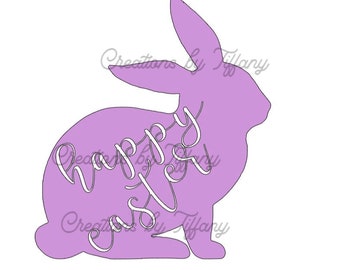 Happy Easter Bunny Cuttable Design SVG PNG DXF & Eps Designs Cricut ...