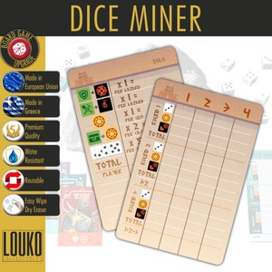 Upgrade Dice Miner Ergebnisbogen