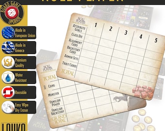 Upgrade Roll Player Score Sheet