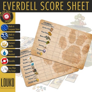 Unofficial Upgrade Everdell Complete Score Sheet