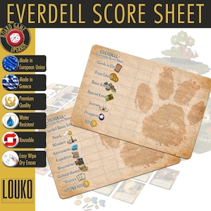 Niet-officiële upgrade Everdell compleet scoreblad
