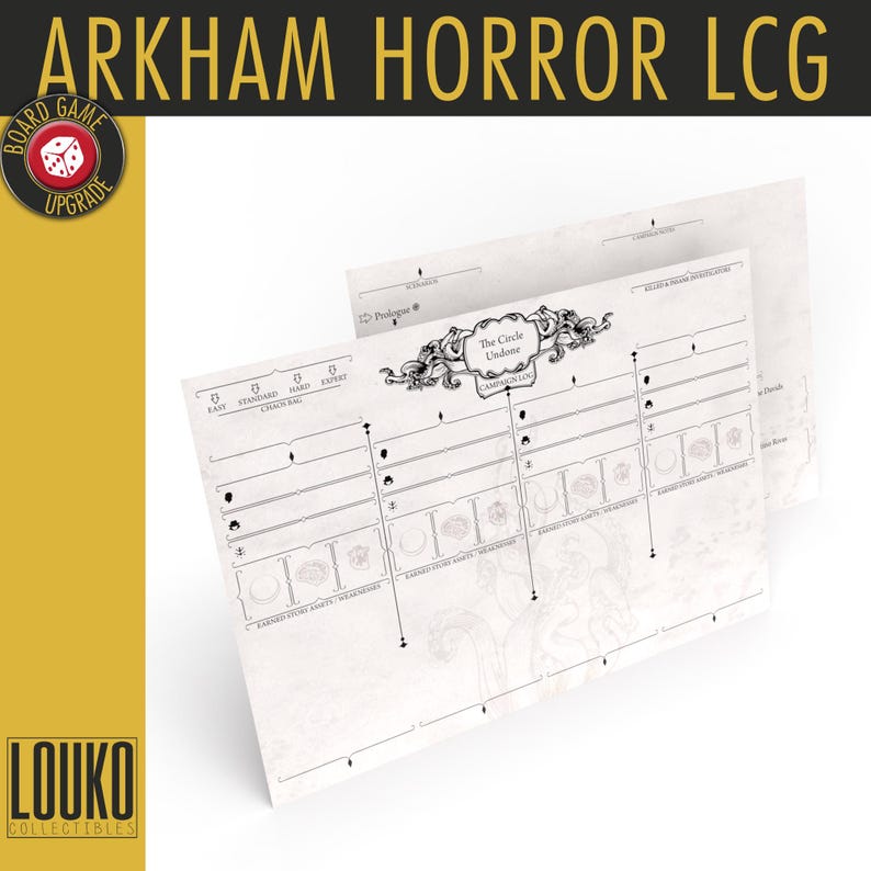 Simple Lcg Upgrade Arkham Horror LCG Campaign Log - Etsy