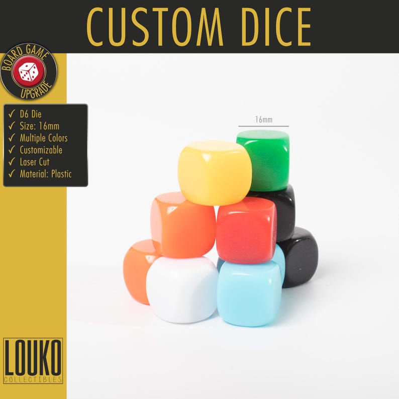 Custom D6 Dice - Plastic - Etsy