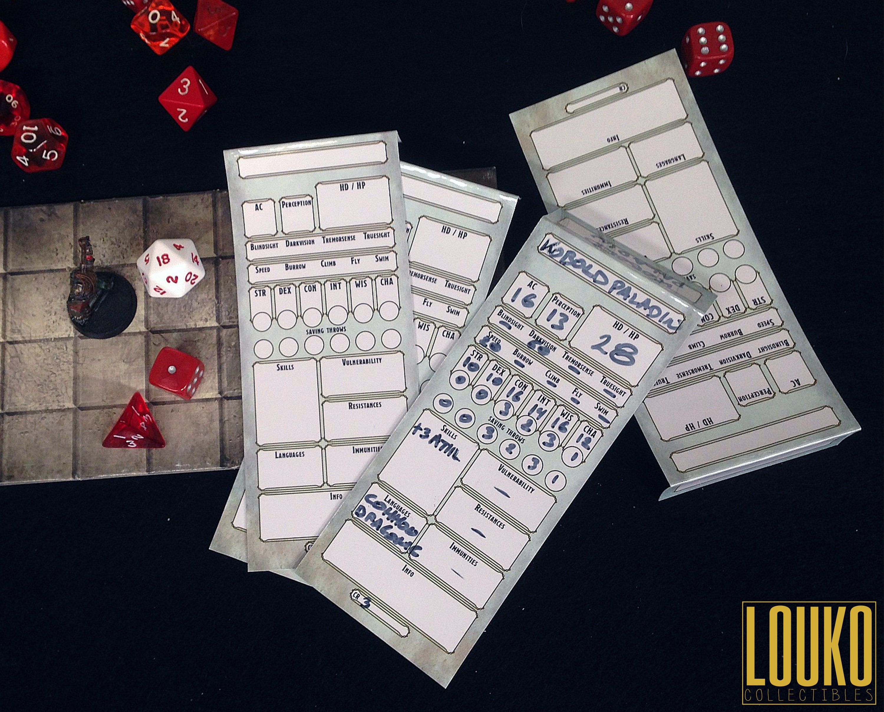 Fillable Monster Initiative Trackers DnD 5e | Etsy