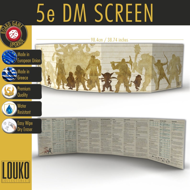 Races - Dungeon Master Screen - Dnd 5e - DM Screen - Etsy