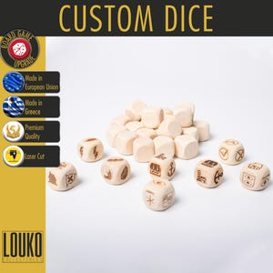 Benutzerdefinierte d6 Würfel - Holz