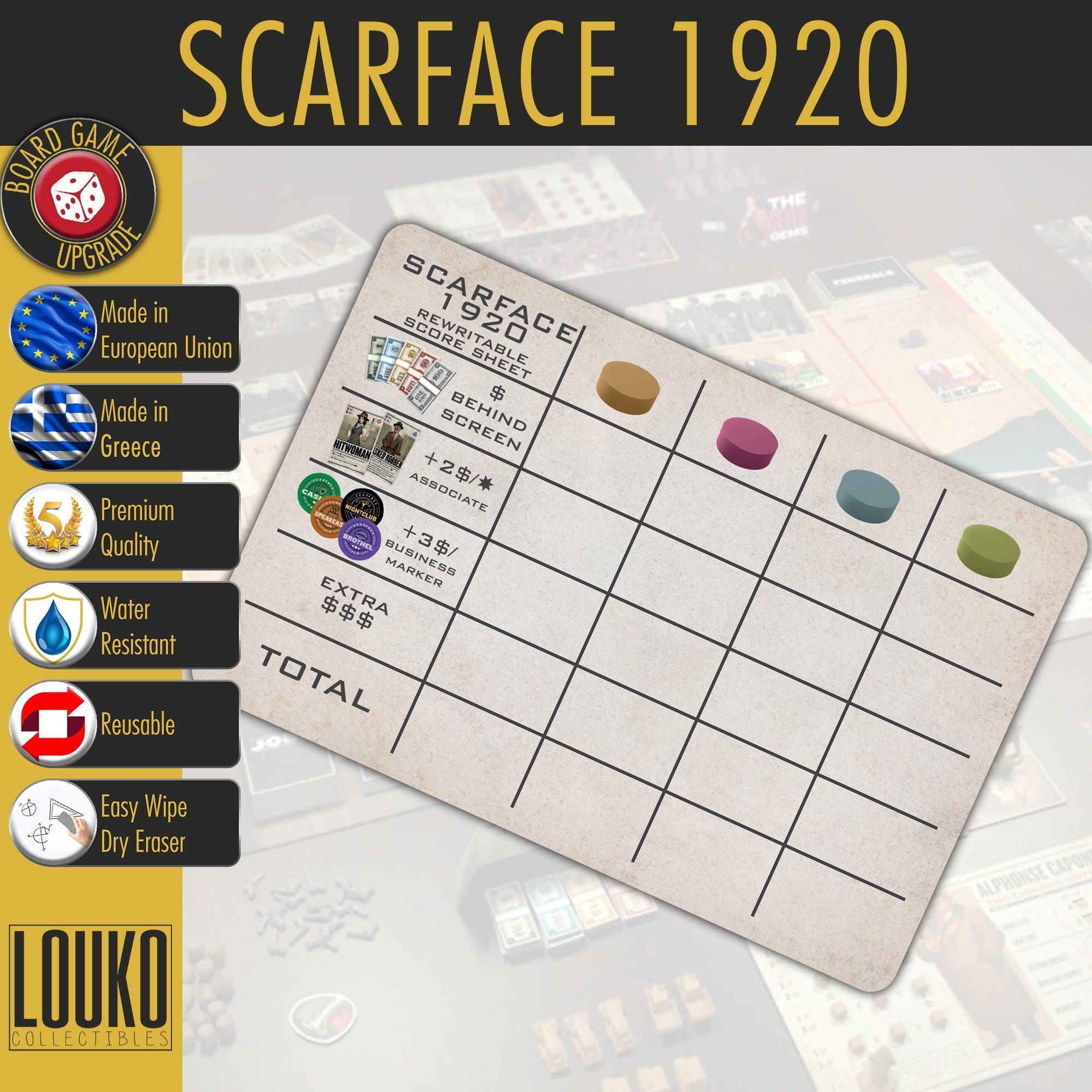 Upgrade Scarface 1920 Score Sheet - Etsy Australia