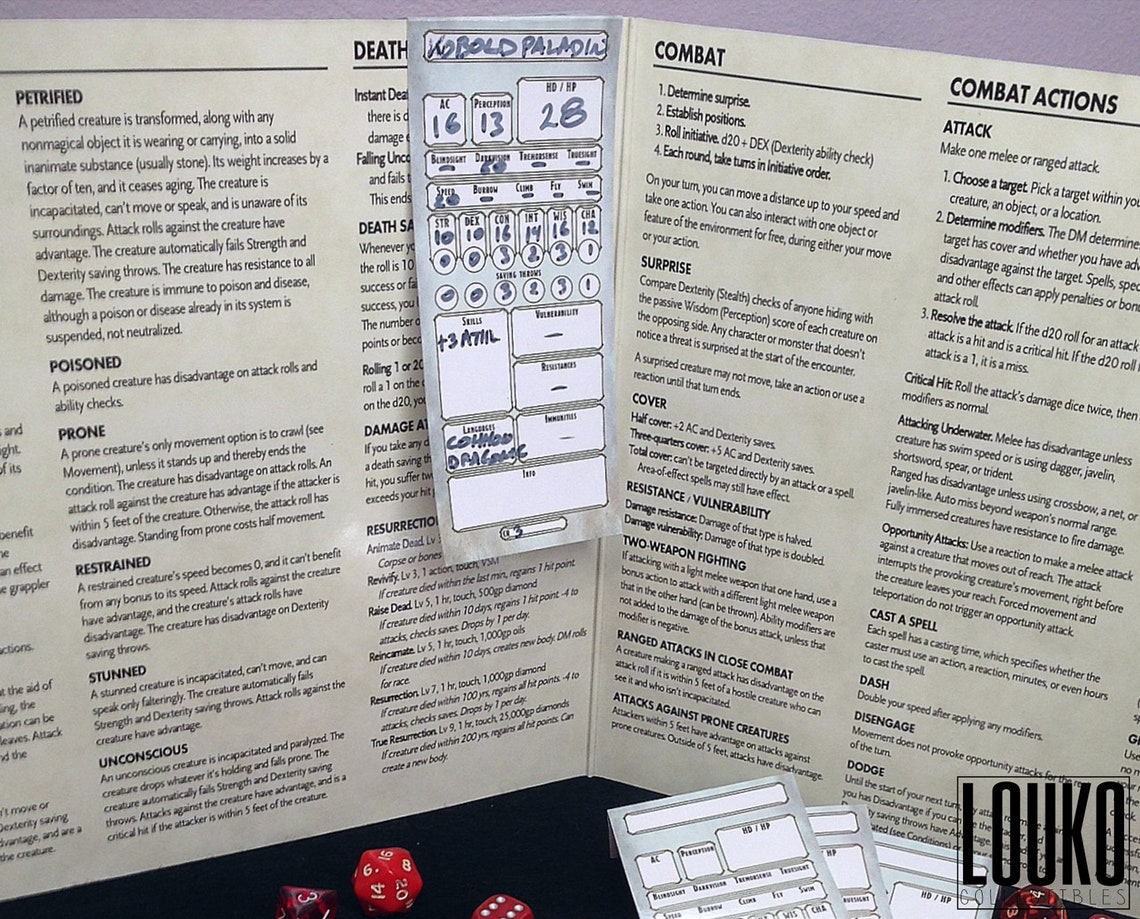 Fillable Monster Initiative Trackers DnD 5e | Etsy