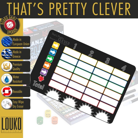 Upgrade That s Pretty Clever Score Sheet Etsy Upgrade That s Pretty Clever Score Sheet Etsy