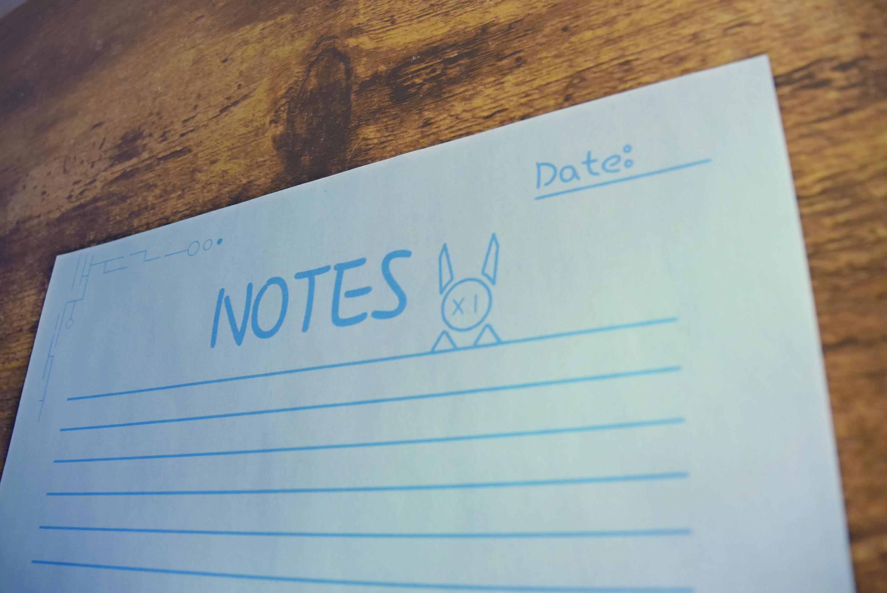 Individual Lined Note Sheet | Printable Stationery | Cyber Blue Design ...