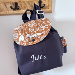 Sac à dos personnalisé pour enfant avec renard, sac pour la maternelle, sac personnalisé pour bébé, cadeau naissance et anniversaire enfant