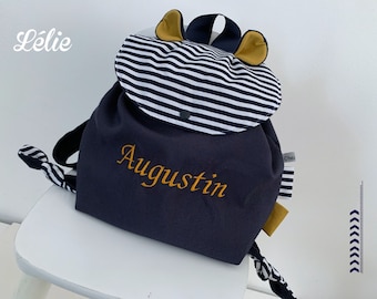 Personalized sailor-style children's backpack