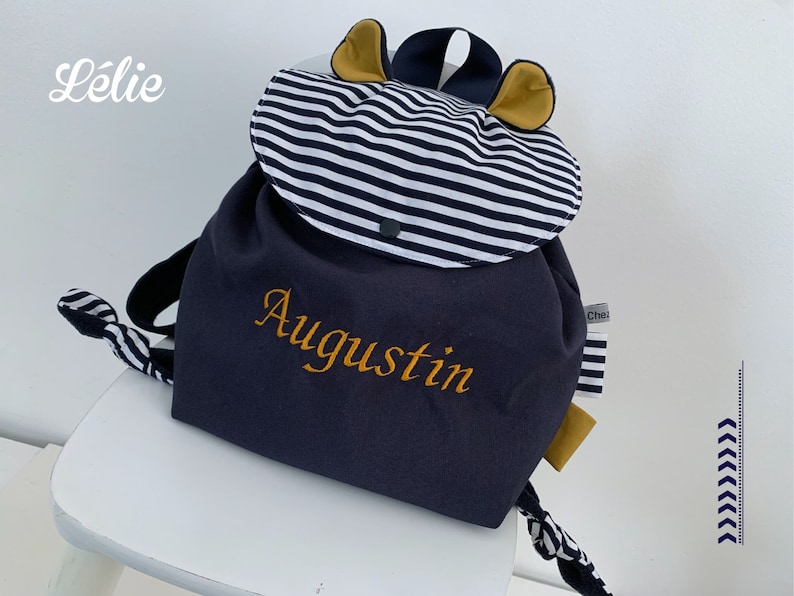 Personalized sailor-style children's backpack image 1