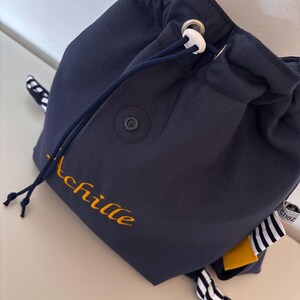 Personalized Toddler Backpack – Nautical Striped Kids Backpack with Embroidered Name, Preschool & Daycare Bag, Cute Custom Baby Gift image 11