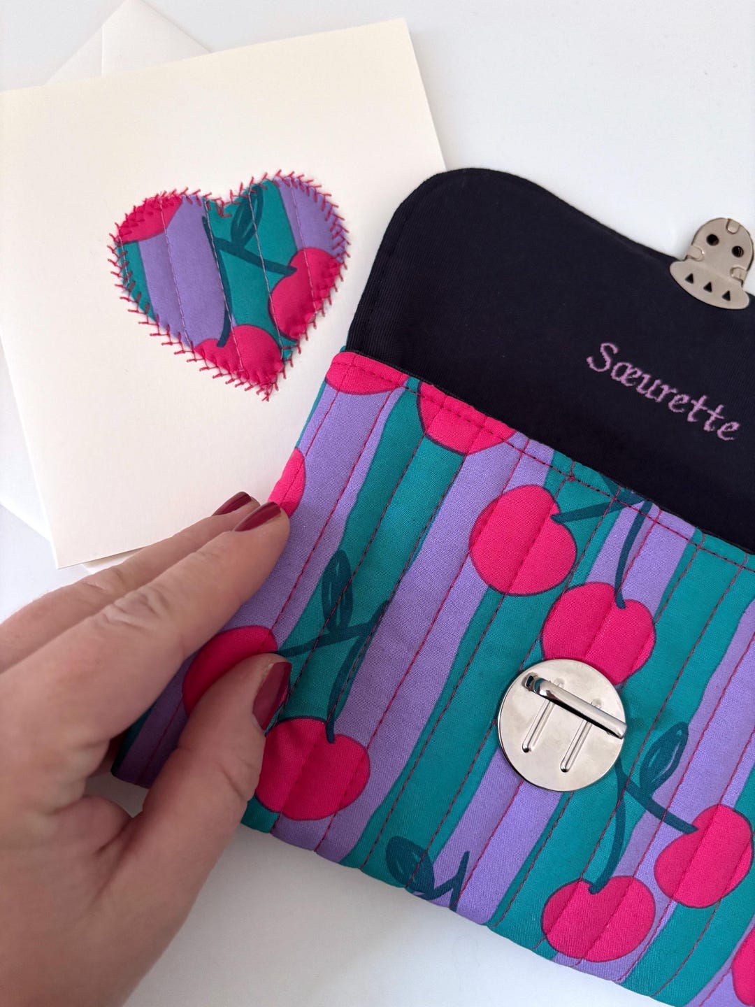 Pochette De Soirée Claudia Canova Imprimée Florale Bleue - Fermoir Doré, Neuve Sans étiquette