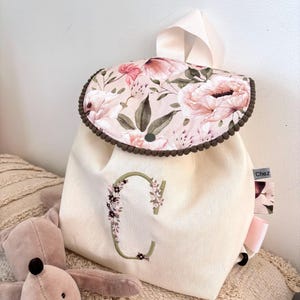 Sac à dos fille personnalisé avec initiale, sac original pour la maternelle, cadeau d’anniversaire fillette