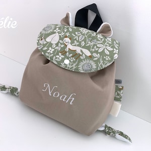 Sac à dos personnalisé renard pour enfant bébé, sac pour la maternelle avec prénom brodé, sac renard, idéal cadeau anniversaire et naissance