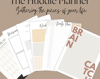 Las páginas imprimibles del planificador Huddle Planner para ayudarle a organizar su vida Ideal para el TDAH