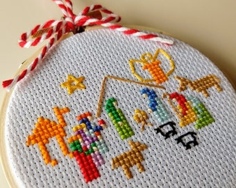 Tiny Nativity Cross Stitch Pattern