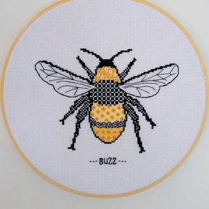 Bumble Bee Cross Stitch Pattern