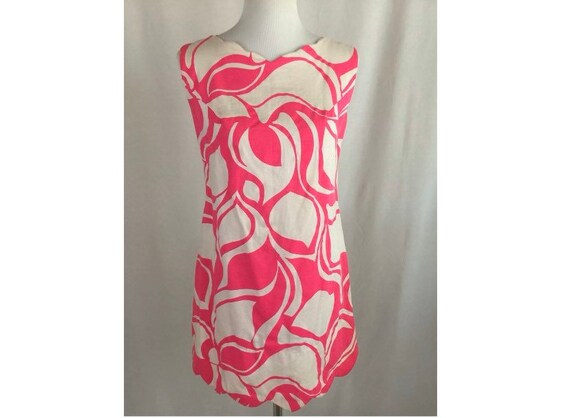 Vintage 60's Tropical Mini Dress Hawaiian Surf by