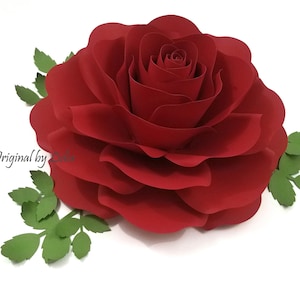 PDF and SVG Paper Flower Templates || DIY Paper Rose 20&quot; || Paper Petals || Home Decor || Party Decor || Wedding Decor || #031