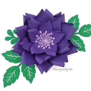 PDF and SVG Paper Flower Template || DIY Paper Flower 3 sizes || Home Decor || Party Decor || Wedding Decor  || #001