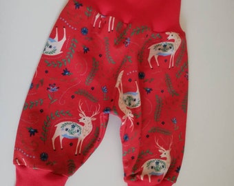 Baby trousers size 62/68 Christmas folklore festive baby trousers