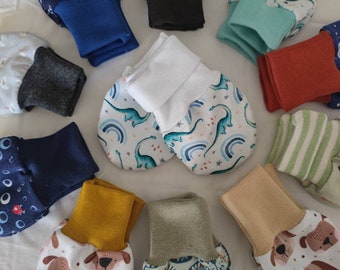 Fäustlinge für Neugeborene Neurodermitis-Handschuhe Kratzhandschuhe für Babys unisex Mädchen und Jungs