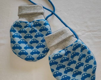 Fäustlinge 68-86 Baby-Handschuhe gefüttert für Mädchen und Jungen mit Autos Winter