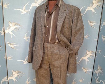 DeliciousTaylormade NEOダンブリズム　Tweed LTD Vintage Thornproof Twist Tweed Suit, Lynton UK, Size 44