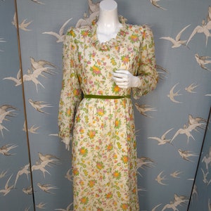 Vintage 70s Angela Gore maxi dress size 10 UK 37&quot; bust