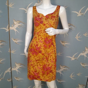 Vintage 1980s Laura Ashley floral cotton shift dress, size 6- 8 UK/ 33&quot; bust mini dress