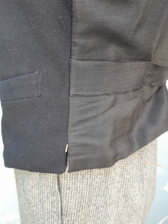 Vintage mans 1930s/ 40s black wool waistcoat, M/ … - image 7