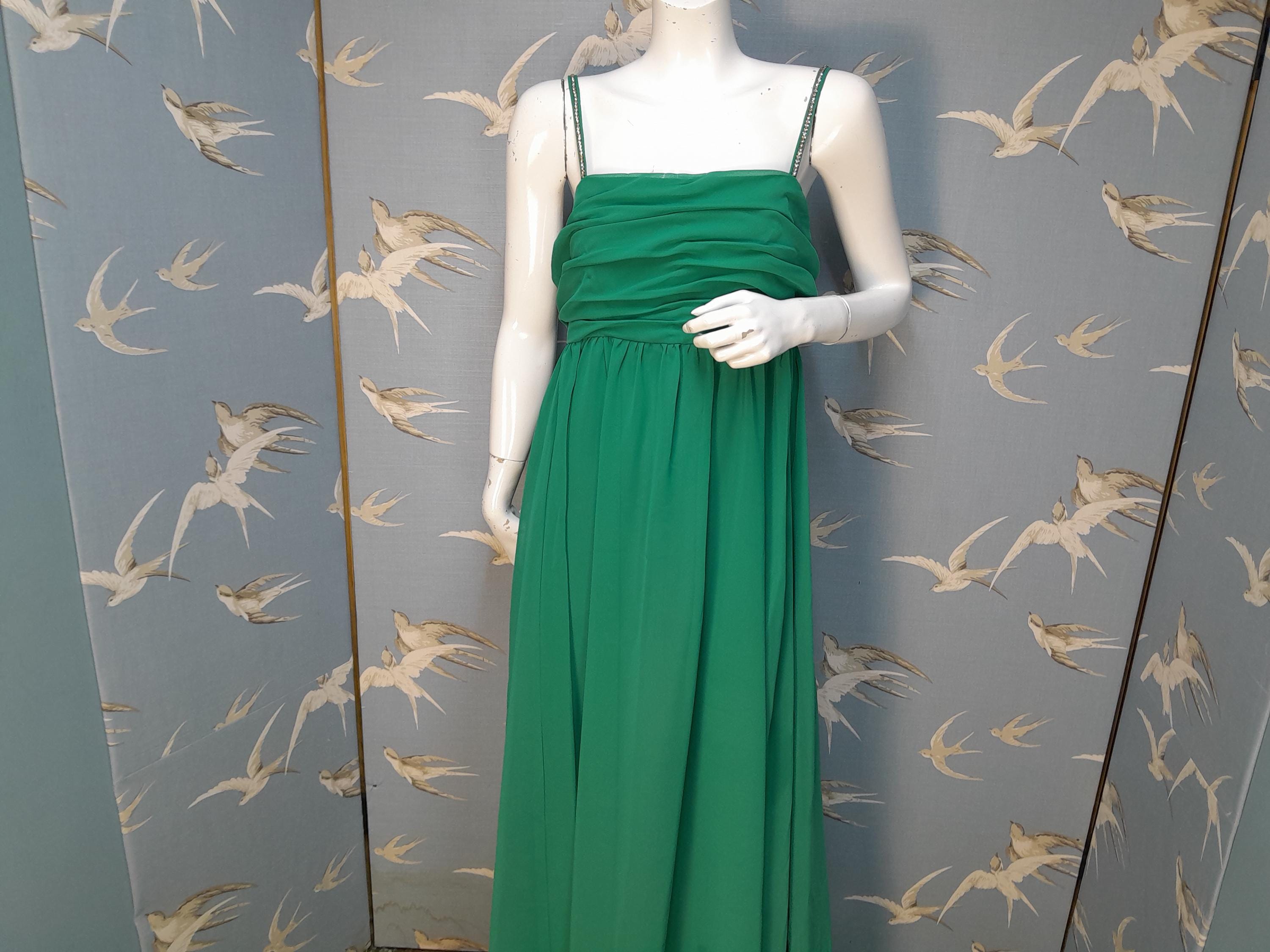 Jade Chiffon Dress - Etsy