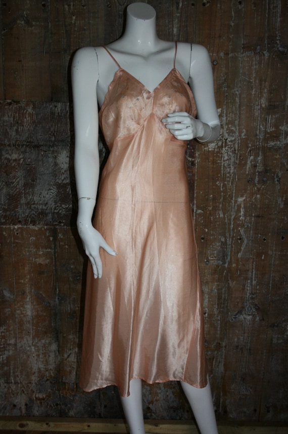 Vintage 40s silk slip and matching cami knickers/