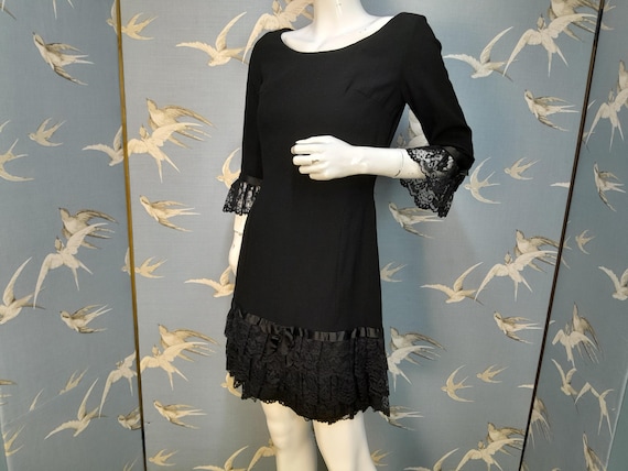 valentino black cocktail dress WITH POUF SLEEVES 2018 100% polyamide Embellishment_Tiered Skirt Size:44 Regular & any size pants (add Size in payment comment section) ITHACA DRESS - OFF