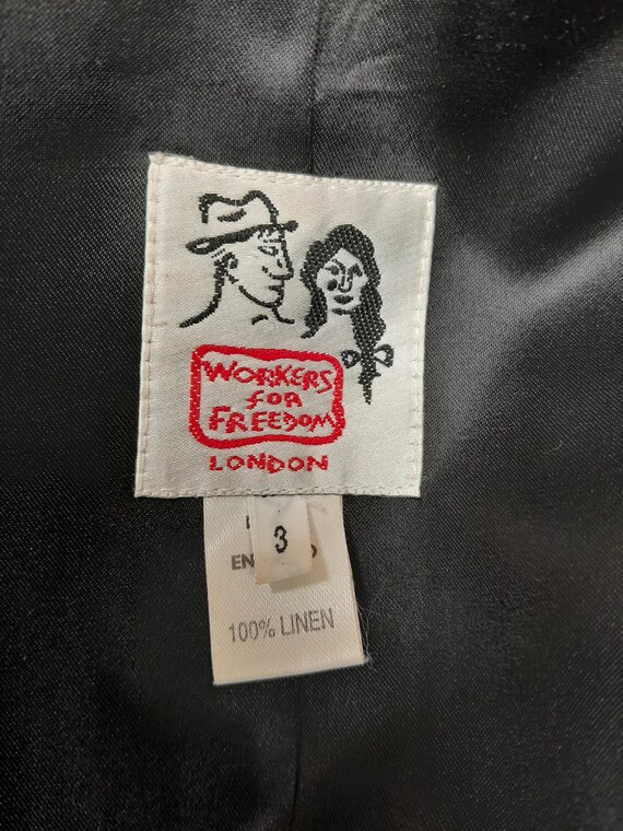OLD linen 3rd type jacket vintage 古着 古着 90s FLAX 千鳥格子 チェック × ストライプ リネン