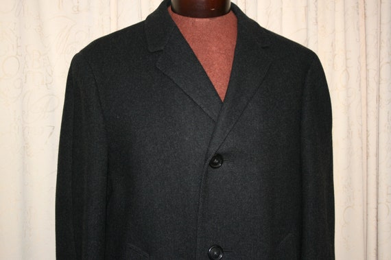 Vintage mans grey wool overcoat, Junex of Sweden … - image 1